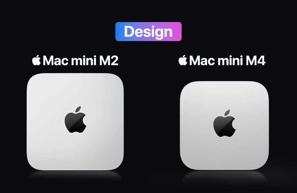Mac Mini M2 vs Mac Mini M4 Design