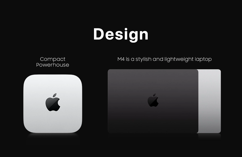 Macbook pro m4 vs mac mini m4: Design