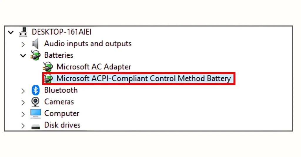 6. Reinstall the battery driver or check for updates