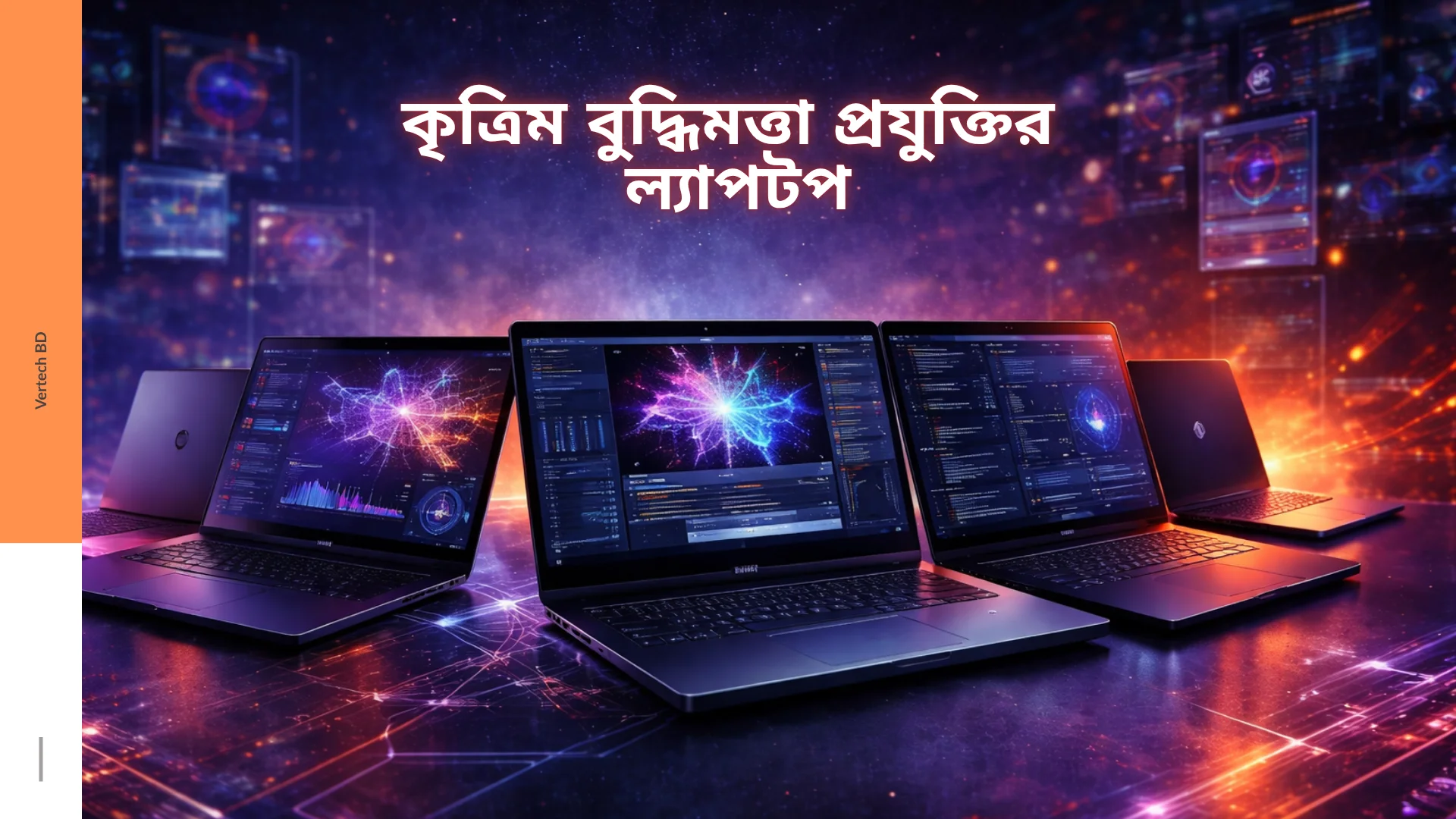 AI-powered laptops 2026 featuring ASUS, Lenovo, HP, and Acer models with advanced processors, NPU performance, and futuristic AI workflow visuals