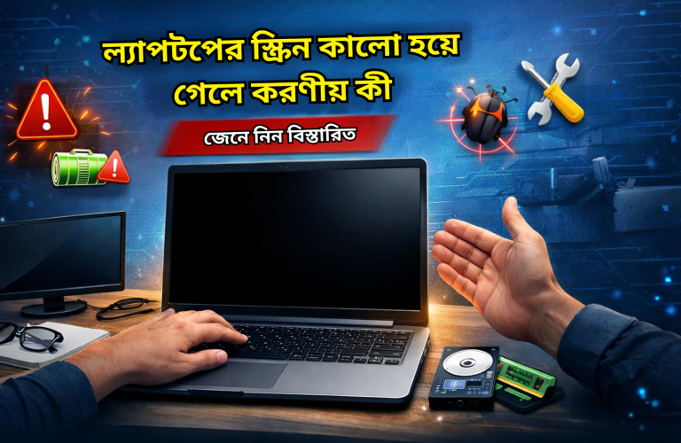 ল্যাপটপের স্ক্রিন কালো হয়ে গেলে করণীয় কী?