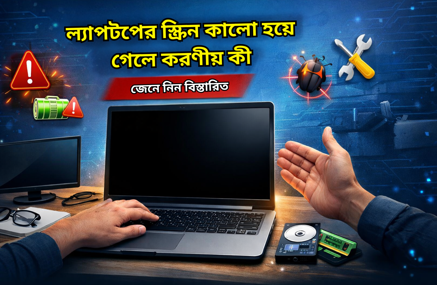 ল্যাপটপের স্ক্রিন কালো হয়ে গেলে করণীয় কী?
